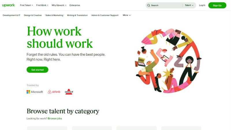 Upwork - Principais freelancers de redação de conteúdo