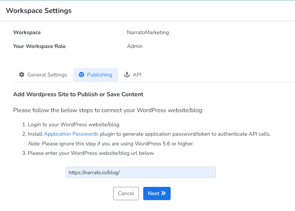 Automatisierung der Inhaltsveröffentlichung auf Narrato – WordPress-Integration