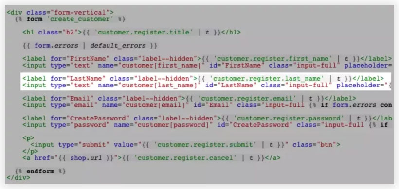 Pegue el nuevo código en el código del formulario de contacto