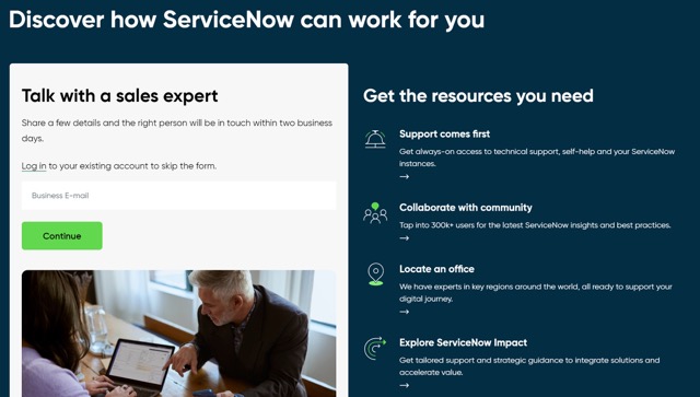 servicenow ค้นพบภาพหน้าจอของหน้า