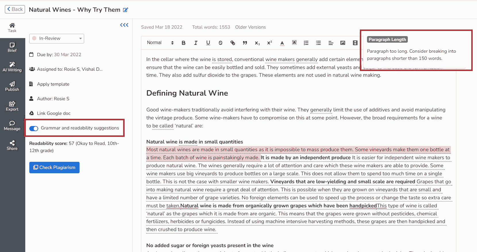 ผู้ช่วยเนื้อหา Narrato AI เพื่อช่วยในกลยุทธ์ SEO ของคุณ