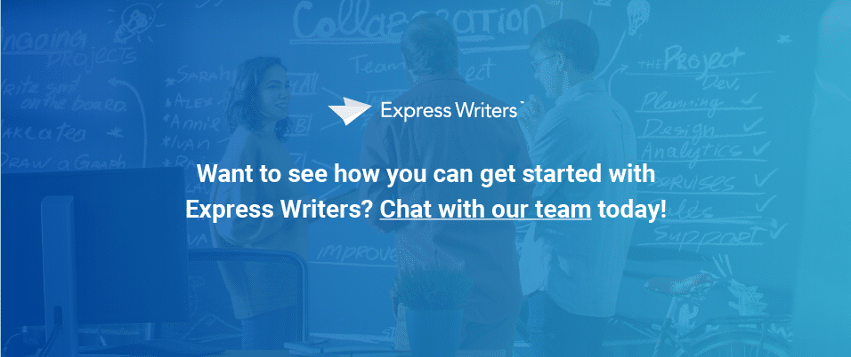 Converse com a equipe Express Writers hoje!