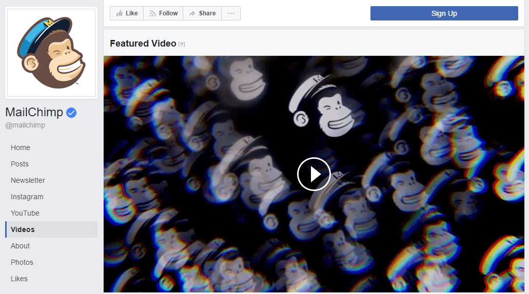 Această imagine arată anunțul video nativ Facebook al agenților de marketing Campaign Monitor pe pagina sa de Facebook.