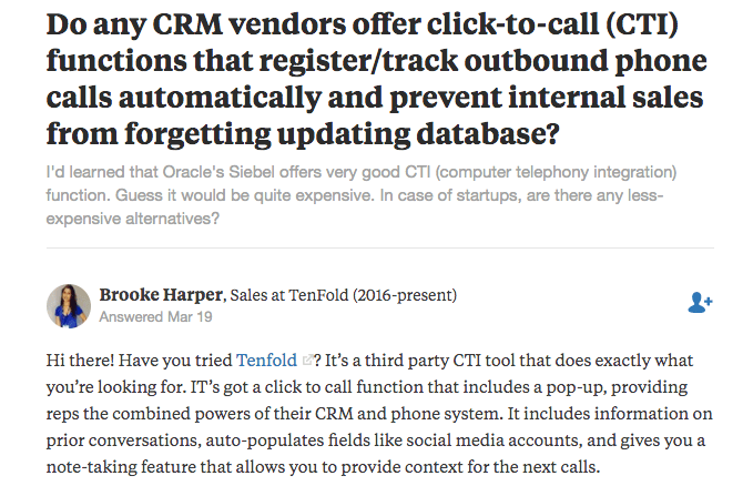 Quora marketing Risposta decuplicata