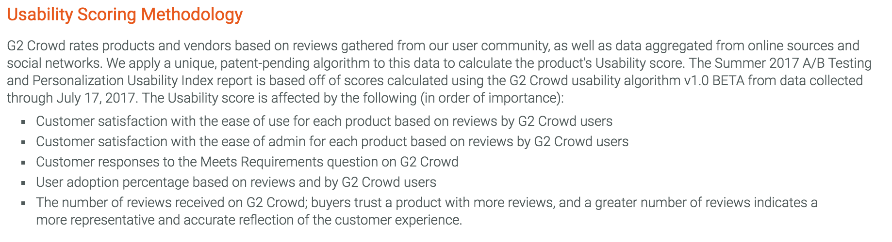 aprecierea clientului G2 Crowd