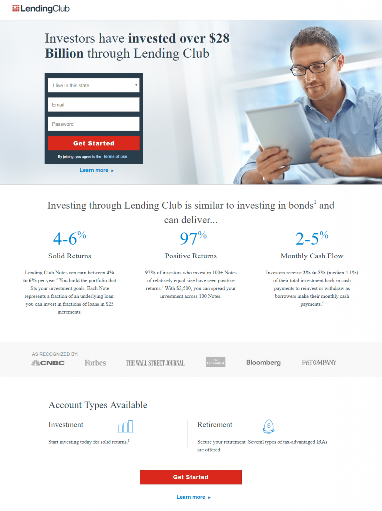 LendingClub ลงทุนโฆษณาแบนเนอร์ LP