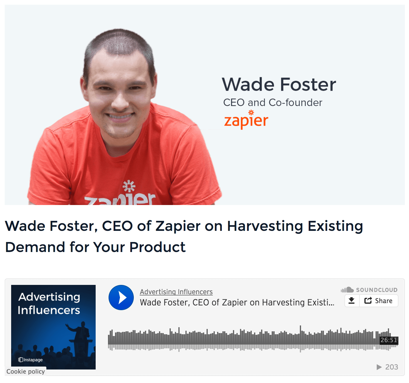 Wade Foster Zapier Podcast