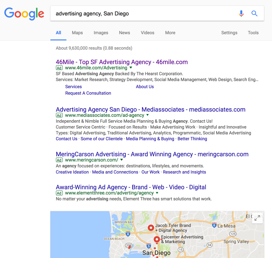 por que usar os primeiros resultados do Google Ads