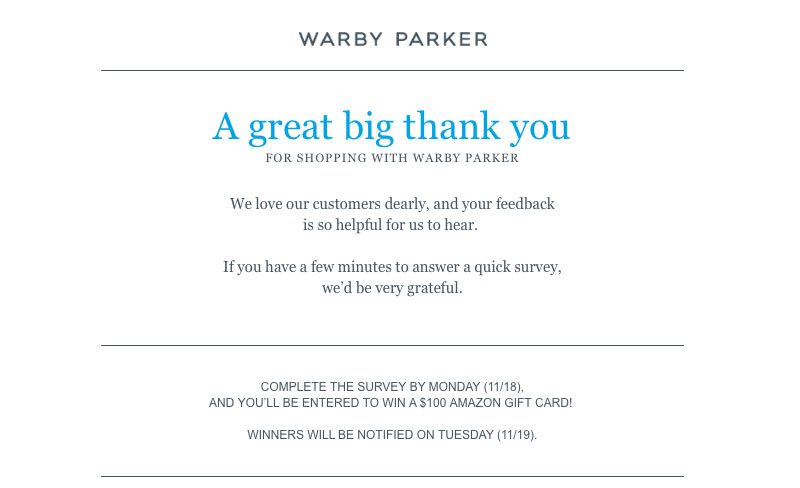 e-mail transacional warbyparker