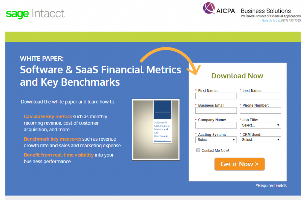 landing-page-ideias-Explicit Cues-Arrow-Sage Intacct