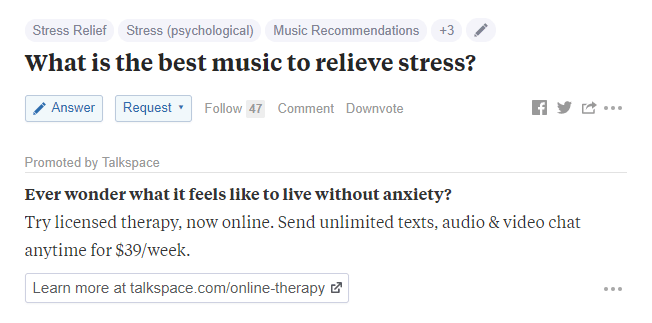 Quora Ads Talkspace