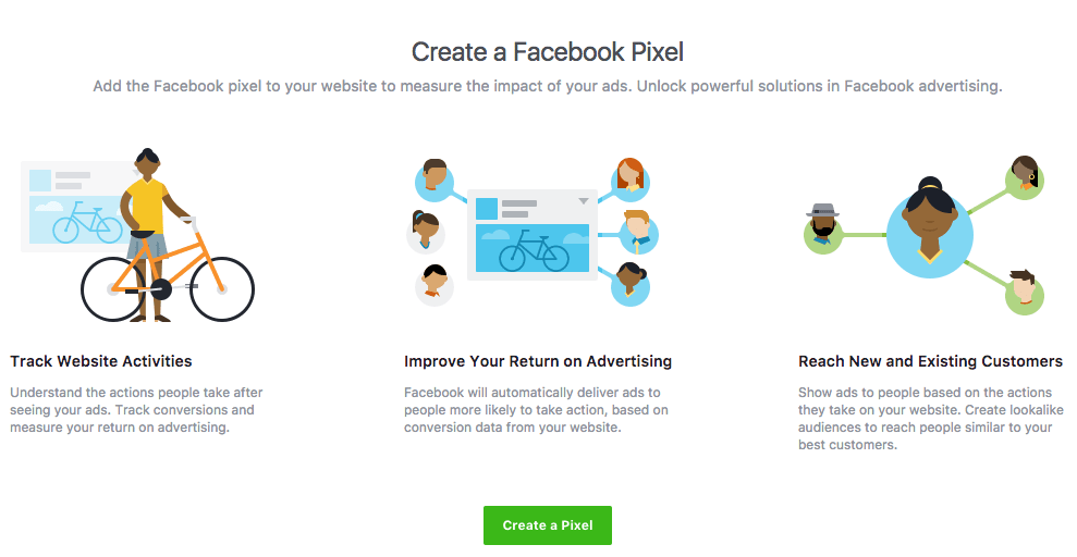 Creación de píxel de retargeting de Facebook