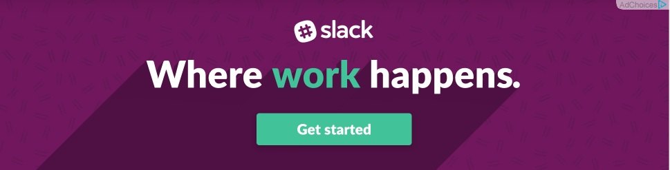 pilha de anúncios Slack ad