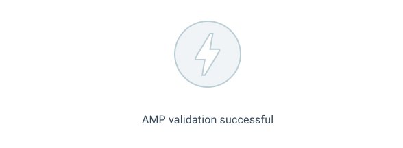 AMP ポスト クリック ランディング ページの検証成功