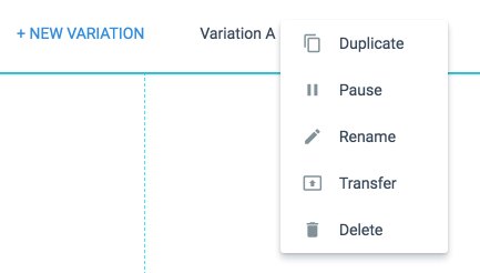 post-click optimization A/B testing variation