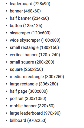 Formats d'annonces display Google