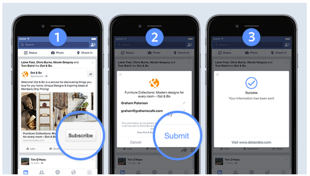 Facebook formatiert Anzeigen zur Lead-Generierung