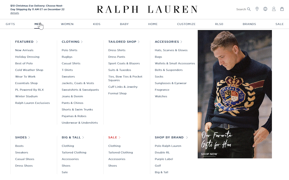 personalização de chatbot Polo Ralph Lauren