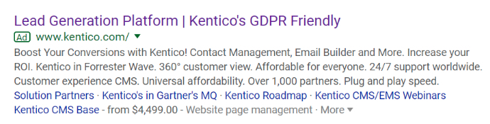 匹配 Kentico 提供的在线体验