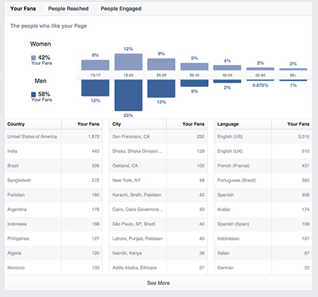 Facebook Insights ha coinvolto le persone