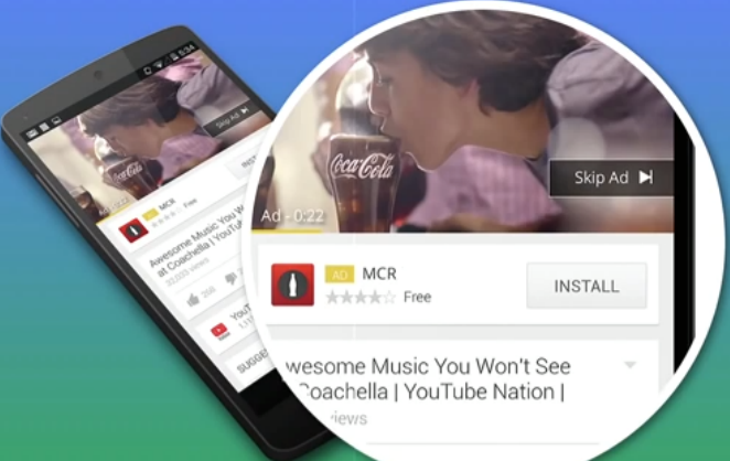 Annunci per l'installazione di app YouTube