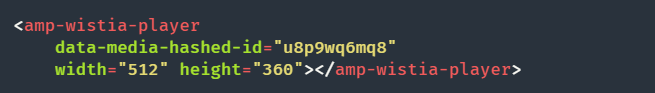 AMP ortamı Wistia oynatıcı