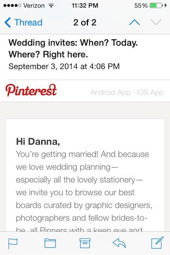 오싹하지 않은 개인화 Pinterest 예