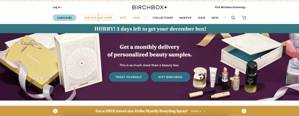 Birchbox主页