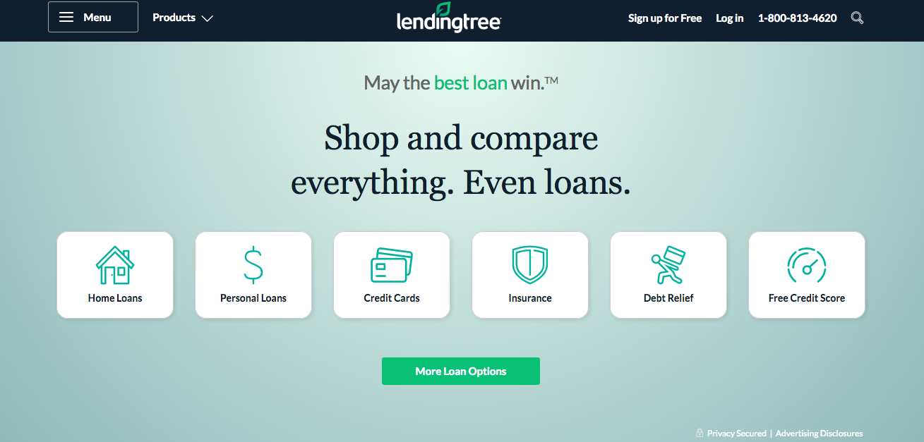 Домашняя страница LendingTree