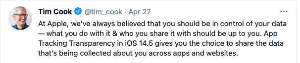 Обновление Apple iOS 14.5