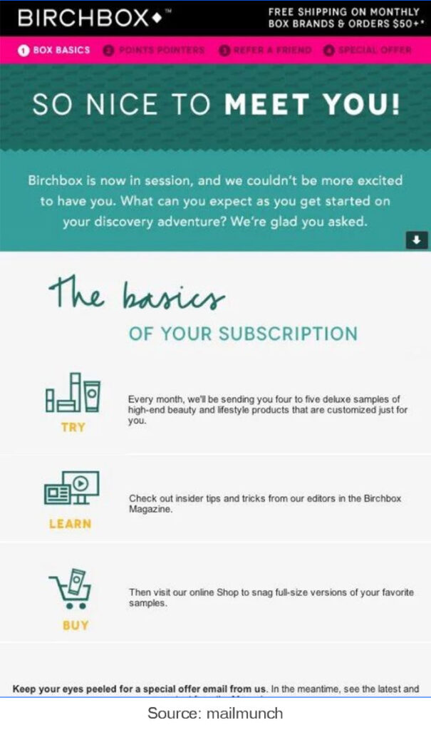 Birchbox – (Memulai email)