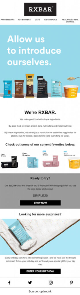 RXBAR – (e-mail de oferta)