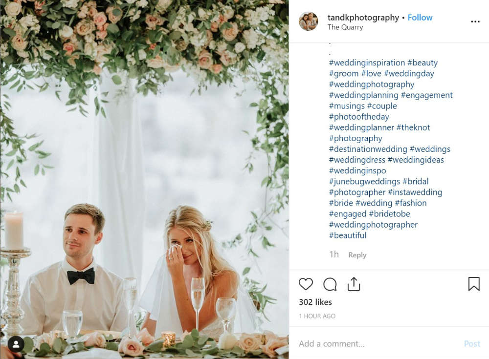 Buzz en las redes sociales de Instawedding