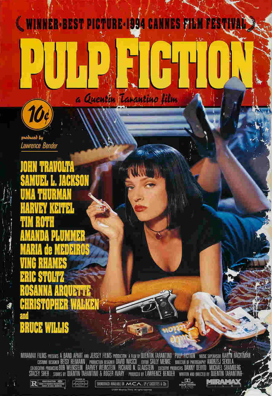 Design del poster del film Pulp Fiction