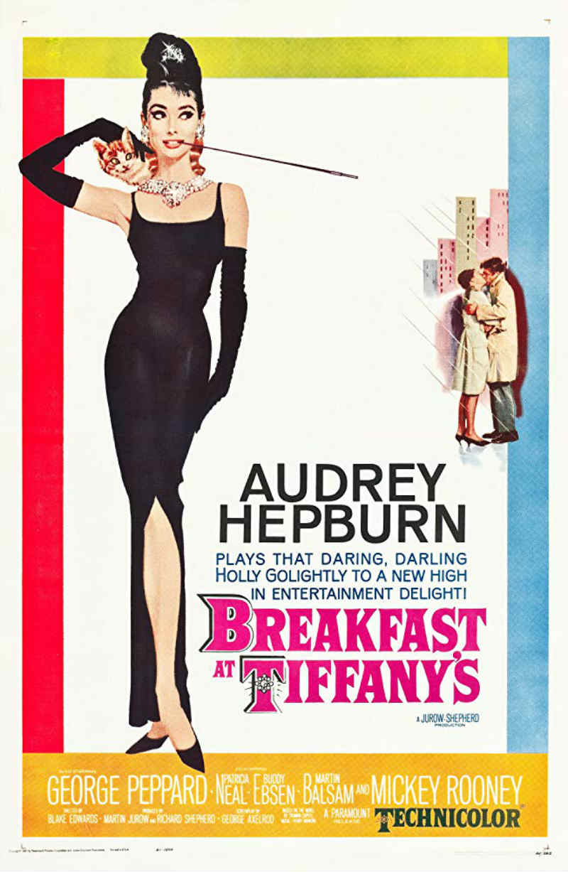 Café da manhã no design do pôster do filme Tiffanys