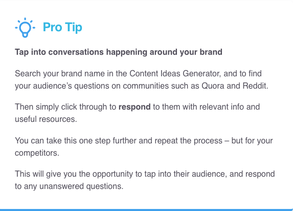 Tap into conversations happening around your brand.