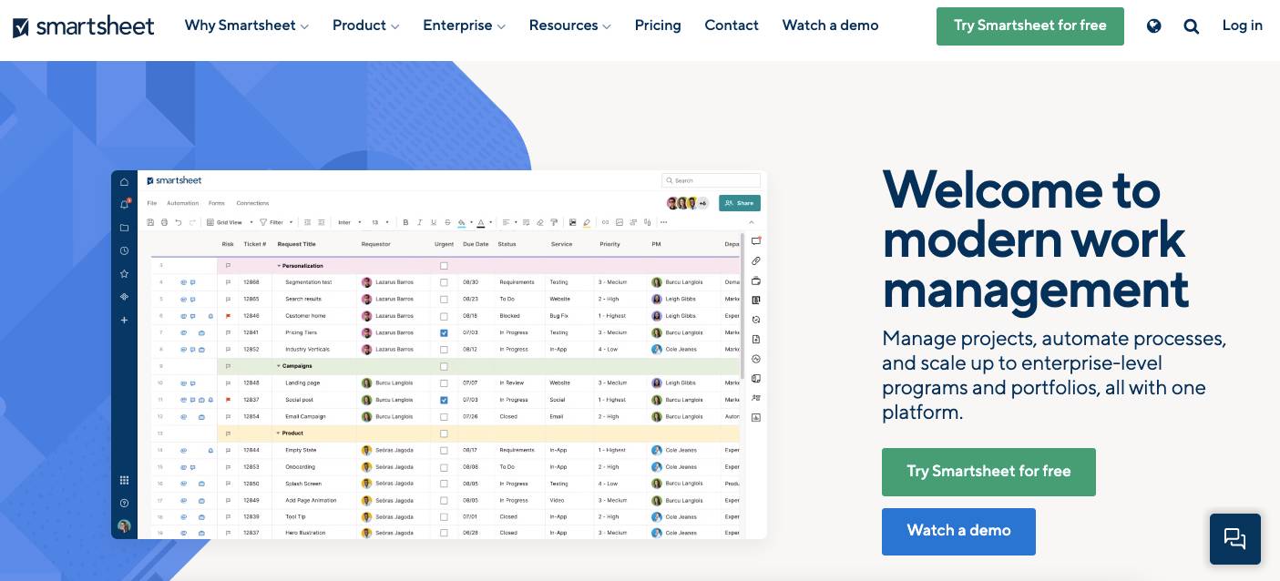 Perangkat Lunak Alur Kerja Konten - Smartsheet