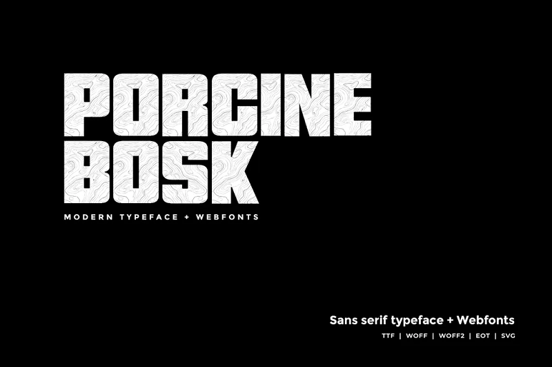 Porcine bosk 블록 글꼴