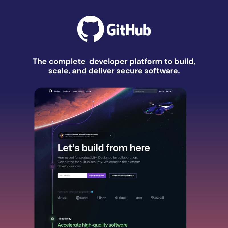 Программная платформа GitHub Шаблон рекламы Facebook