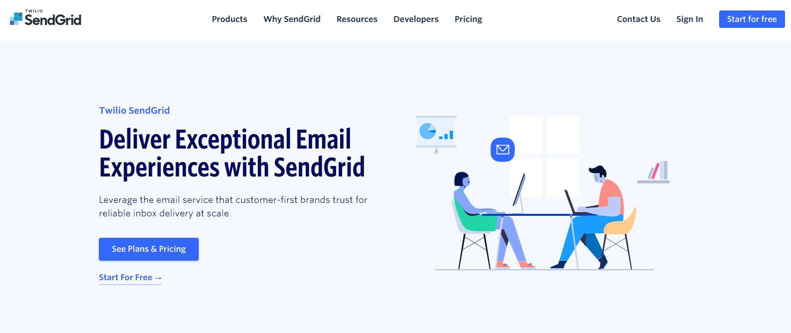 SendGrid 内容营销工具截图