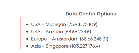 A2 Hosting Data Centers