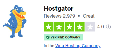 HostGator Trustpilot rating