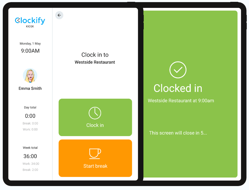 時間時鐘 clockify