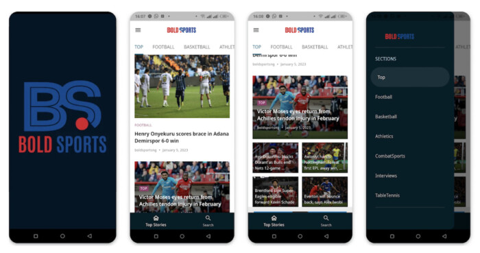 Boldsports – 단 며칠 만에 Flutter News Toolkit으로 만든 나이지리아 기반 뉴스 스타트업용 모바일 애플리케이션