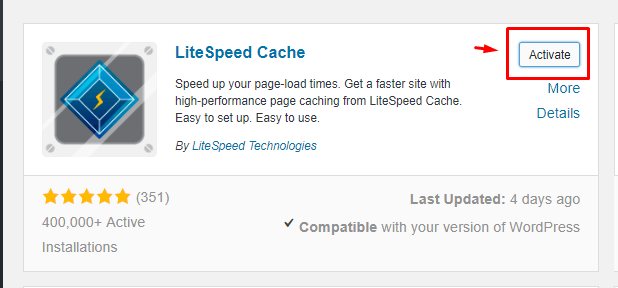 LiteSpeed ​​Cache Plugin für Wordpress- Cache Plugin für WordPress