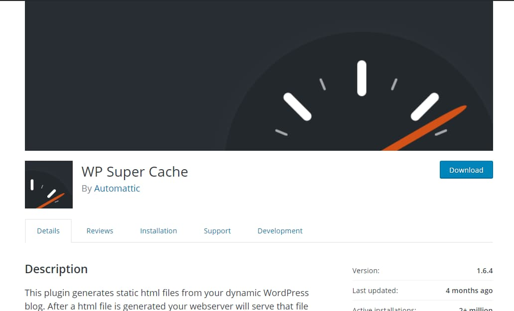 WP Super Cache Plugin für WordPress- Cache Plugin für WordPress