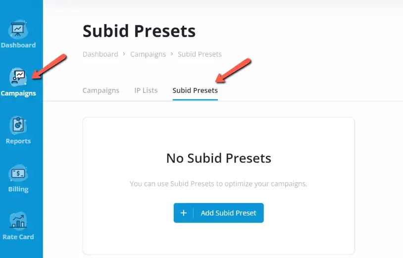 menambahkan preset subid pada adoperator