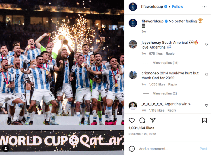 Sorotan acara Piala Dunia FIFA di carousel instagram