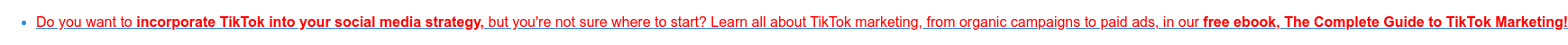 * คุณต้องการรวม TikTok เข้ากับกลยุทธ์โซเชียลมีเดียของคุณ แต่คุณไม่แน่ใจว่าจะเริ่มต้นอย่างไร? เรียนรู้ทั้งหมดเกี่ยวกับการตลาดของ TikTok ตั้งแต่แคมเปญทั่วไปไปจนถึงโฆษณาแบบชำระเงินใน ebook ฟรีของเรา คู่มือฉบับสมบูรณ์สำหรับการตลาด TikTok!