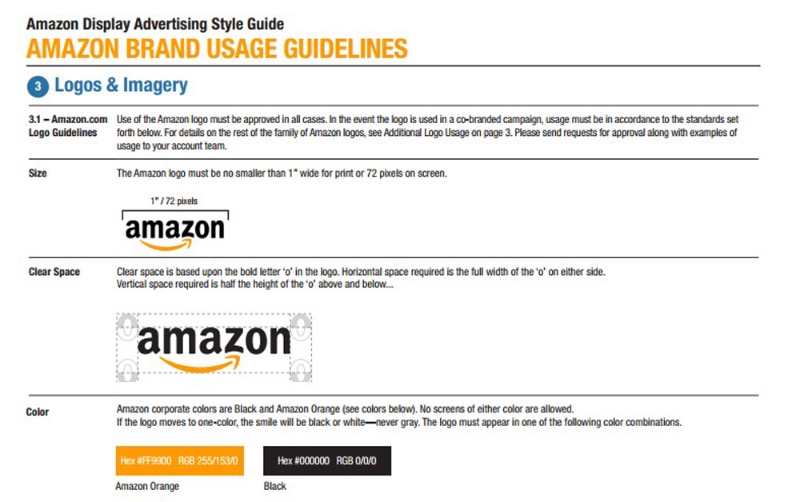 아마존 전자상거래 브랜딩 가이드라인